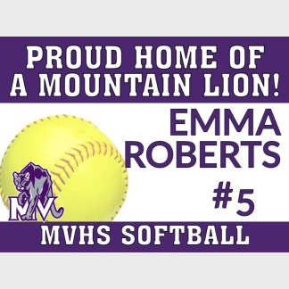 Mountain View High School Softball yard sign