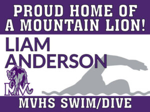 Mountain View High School Swimming yard sign