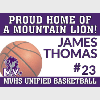 Mountain View High School Unified Basketball yard sign