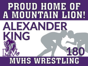 Mountain View High School Wrestling yard sign