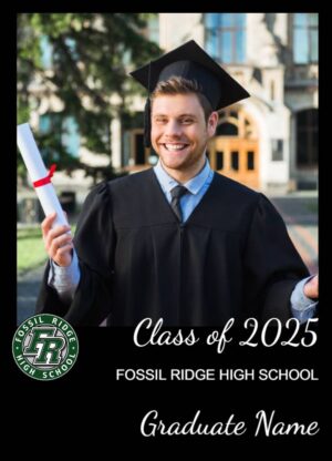 Fossil Ridge High School Graduation announcement