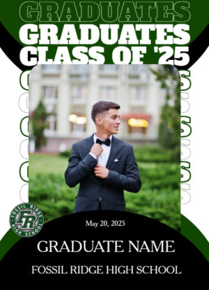 Fossil Ridge High School Graduation announcement