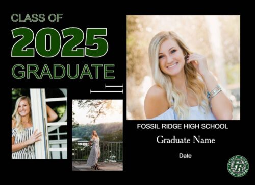 Fossil Ridge High School Graduation announcement