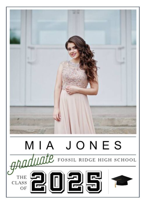 Fossil Ridge High School Graduation announcement