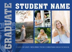 resurrection christian graduation announcement