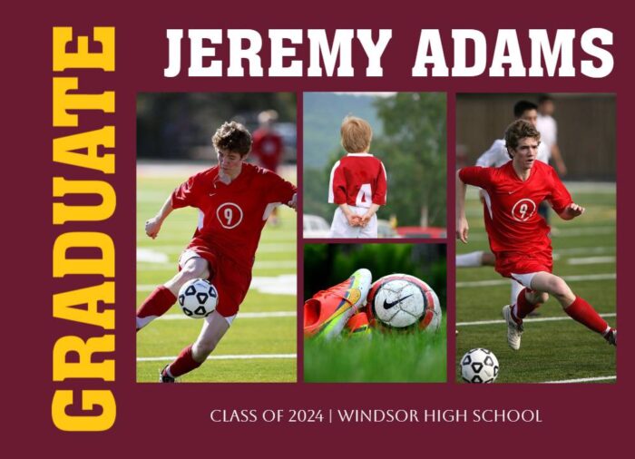 Customizable Windsor High School Graduation Announcement