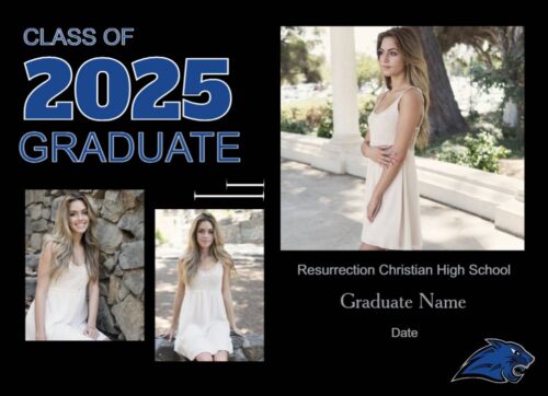 resurrection christian graduation announcement