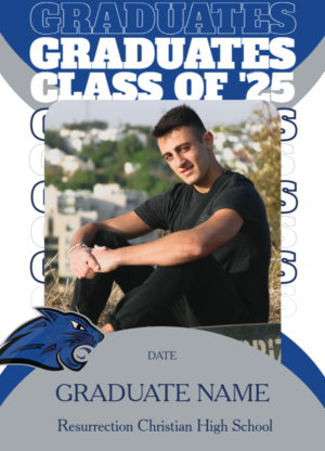 resurrection christian graduation announcement