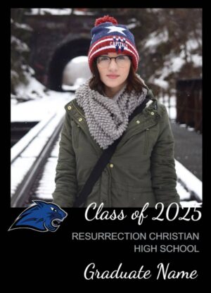 resurrection christian graduation announcement