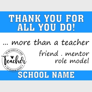teacher appreciation yard sign
