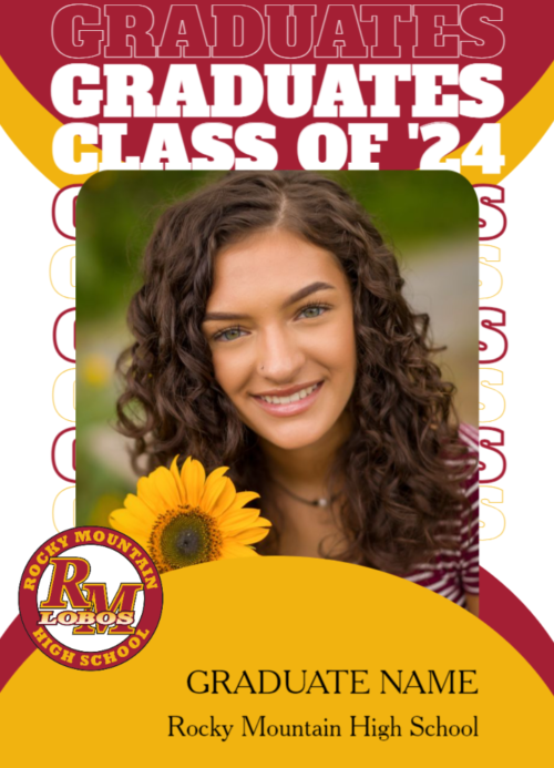 rocky mountain high school graduation announcement