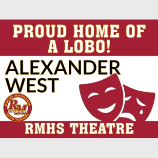 Rocky Mountain High School Theatre yard sign