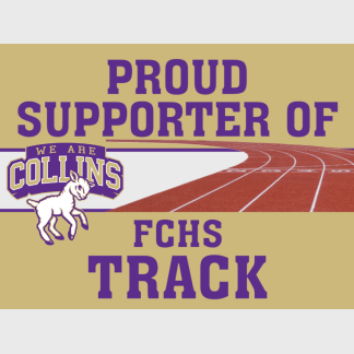 Fort Collins High School Track and Field yard sign