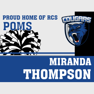 Resurrection Christian School Poms yard sign