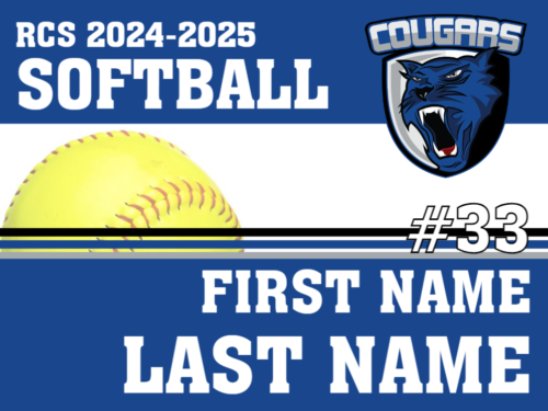 Resurrection Christian School Softball yard sign