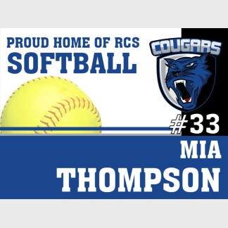 Resurrection Christian School Softball yard sign