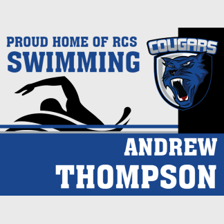 Resurrection Christian School Swimming yard sign