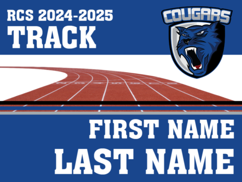 Resurrection Christian School Track yard sign