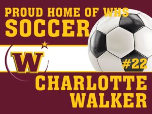 Windsor High School soccer yard sign