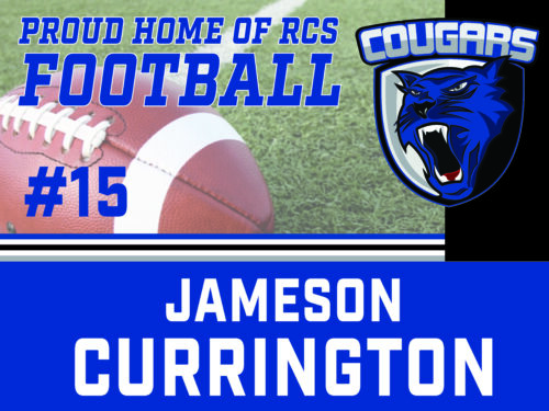 Resurrection Christian Football yard sign