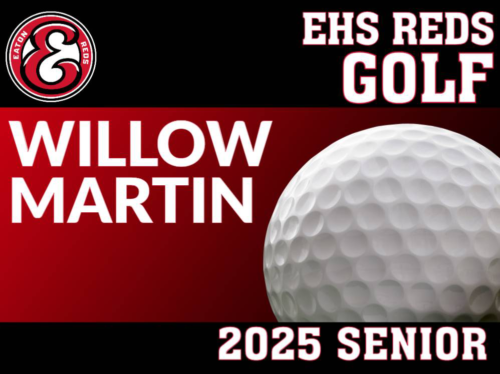 Eaton High School Golf yard sign