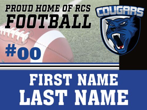 Resurrection Christian Football yard sign