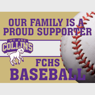 Fort Collins High School Baseball yard sign