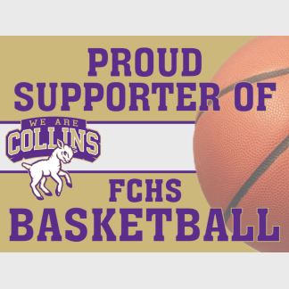 Fort Collins High School Basketball yard sign