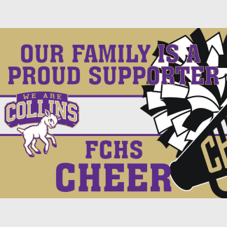 Fort Collins High School Cheer yard sign