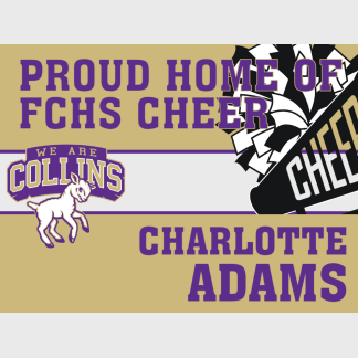 Fort Collins High School Cheer yard sign