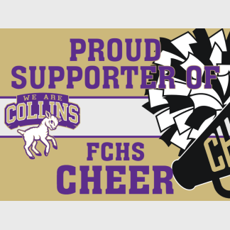 Fort Collins High School Cheer yard sign