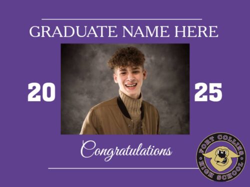 fort collins high school graduation yard sign