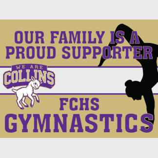 Fort Collins High School Gymnastics yard sign