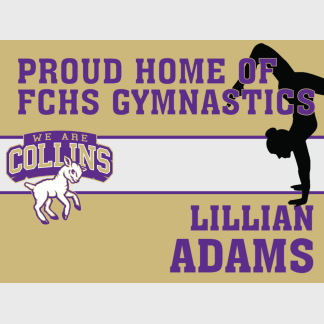 Fort Collins High School Gymnastics yard sign