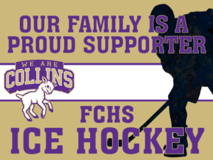 Fort Collins High School Ice Hockey yard sign