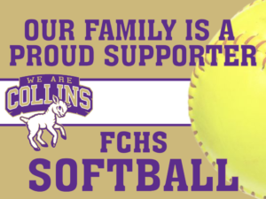 Fort Collins High School Softball yard sign