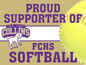 Fort Collins High School Softball yard sign