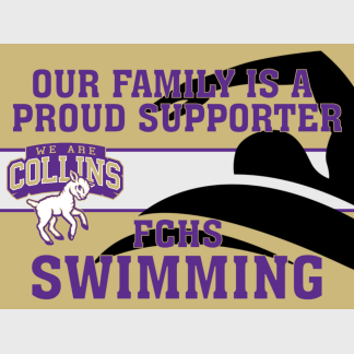 Fort Collins High School Swimming yard sign