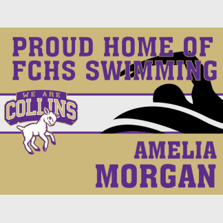 Fort Collins High School Swimming yard sign