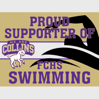 Fort Collins High School Swimming yard sign