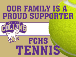 Fort Collins High School Tennis yard sign