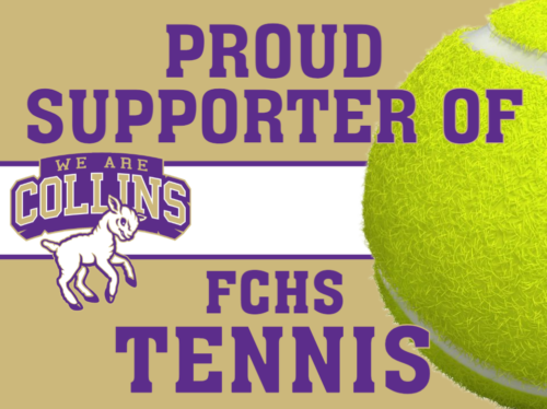 Fort Collins High School Tennis yard sign