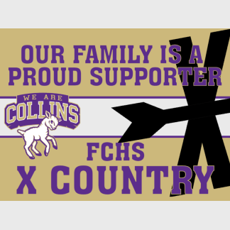 Fort Collins High School Cross Country yard sign