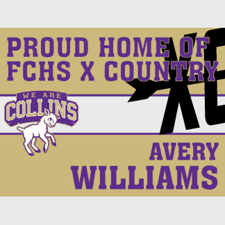 Fort Collins High School Cross Country yard sign