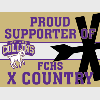 Fort Collins High School Cross Country yard sign