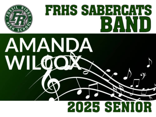 Fossil Ridge High School Band yard sign