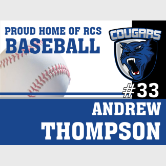 Resurrection Christian School Baseball yard sign