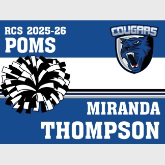 Resurrection Christian Poms Yard Sign