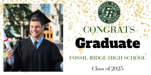 Fossil Ridge View High School graduation banner