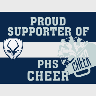 Poudre High School Cheer yard sign